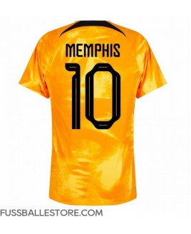Günstige Niederlande Memphis Depay #10 Heimtrikot WM 2022 Kurzarm